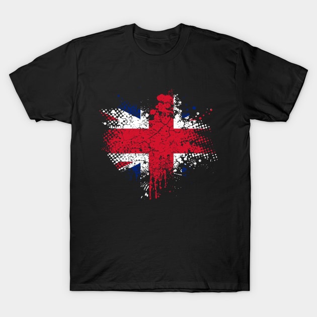 UK Flag T-Shirt by Mila46